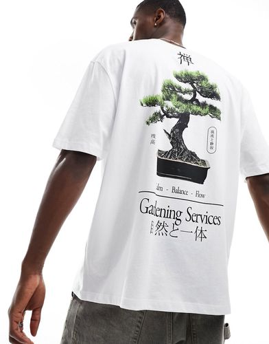 T-shirt oversize à imprimé bonsaï au dos - Asos Design - Modalova