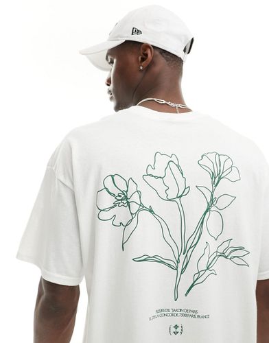 T-shirt oversize à imprimé fleuri au dos - Asos Design - Modalova