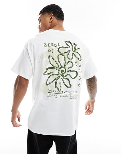 T-shirt oversize à imprimé fleuri au dos - Asos Design - Modalova