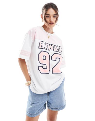 T-shirt oversize à imprimé Hawaii style sport - Asos Design - Modalova