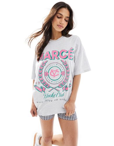 T-shirt oversize à imprimé Marcé Yacht Club - chiné - Asos Design - Modalova