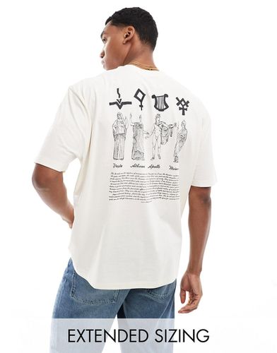 T-shirt oversize à imprimé mythologique au dos - cassé - Asos Design - Modalova