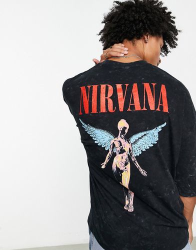 T-shirt oversize à imprimé Nirvana - délavé - Asos Design - Modalova
