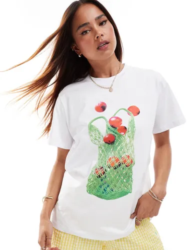 T-shirt oversize à imprimé sac de fruits - Asos Design - Modalova