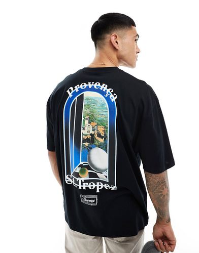 T-shirt oversize à imprimé paysage au dos - Asos Design - Modalova