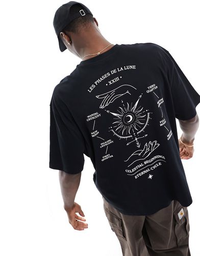 T-shirt oversize avec imprimé céleste à l'avant et au dos - Asos Design - Modalova