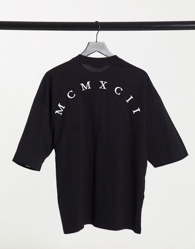 T-shirt oversize avec imprimé chiffres romains sur l'avant et au dos - Asos Design - Modalova
