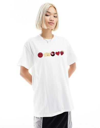 T-shirt oversize avec imprimé graphique rouge - Asos Design - Modalova