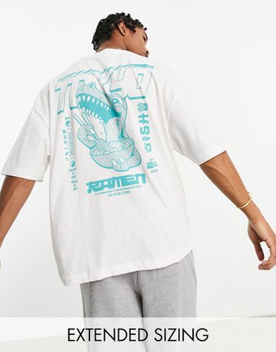 T-shirt oversize avec imprimé dinosaure au dos - cassé - Asos Design - Modalova