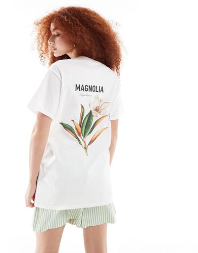 T-shirt oversize avec imprimé Magnolia au dos - Asos Design - Modalova