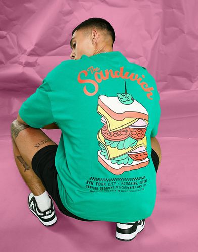 T-shirt oversize avec imprimé sandwich au dos - Asos Design - Modalova