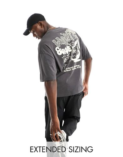 T-shirt oversize avec imprimé style skateur au dos - Asphalte - Asos Design - Modalova