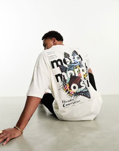 T-shirt oversize avec imprimé papillon au dos - Asos Design - Modalova