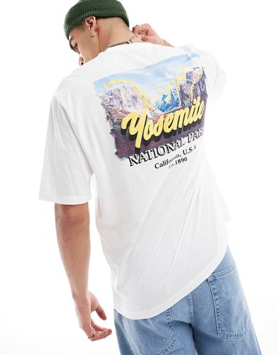 T-shirt oversize avec paysage au dos et inscription à l'avant - Asos Design - Modalova