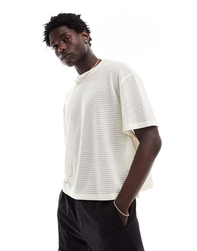 T-shirt oversize coupe carrée en maille eu crochet - Asos Design - Modalova