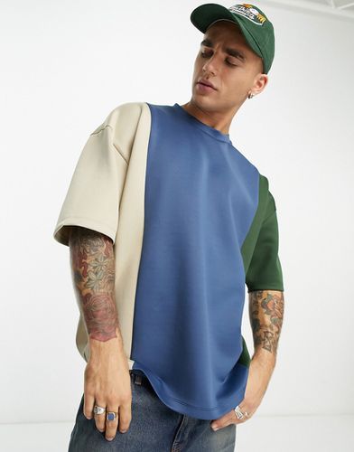 T-shirt oversize en néoprène effet color block - Asos Design - Modalova