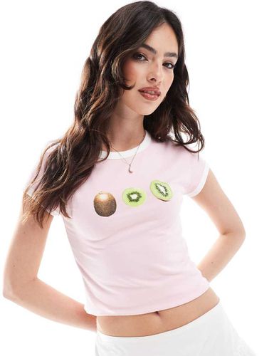 T-shirt raccourci avec motif tranches de fruits - Asos Design - Modalova