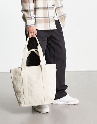 Tote bag oversize en coton épais avec poignées et bandoulière - Écru - CREAM - Asos Design - Modalova