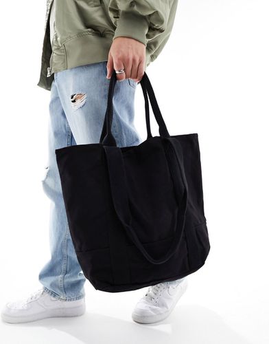 Tote bag oversize en coton épais avec poignées et bandoulière - Asos Design - Modalova