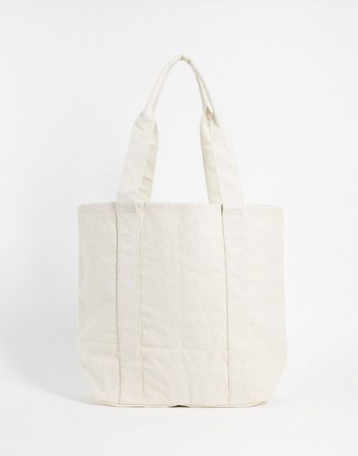 Tote bag oversize en coton épais - Écru - ASOS DESIGN - Modalova