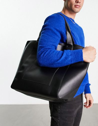 Tote bag oversize en imitation cuir avec portefeuille amovible - Asos Design - Modalova