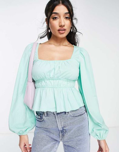 Top manches longues à taille froncée - Asos Design - Modalova