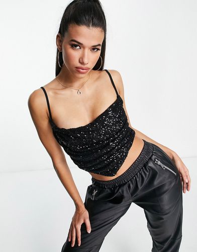 Top corset à sequins et col bénitier - Asos Design - Modalova