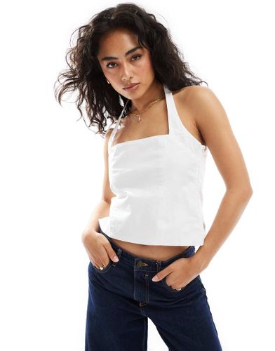 Top dos nu en popeline à encolure carrée - Asos Design - Modalova