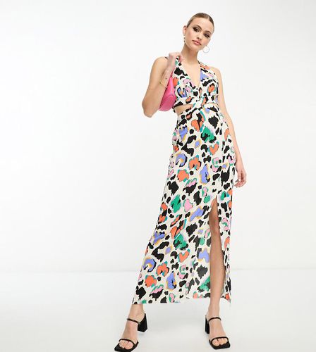 ASOS DESIGN Tall - Robe mi-longue imprimée à découpes et dos nu - Asos Tall - Modalova