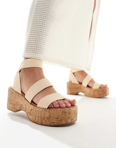 Tangle - Chaussures à semelle compensée et élastiques - Naturel - Asos Design - Modalova