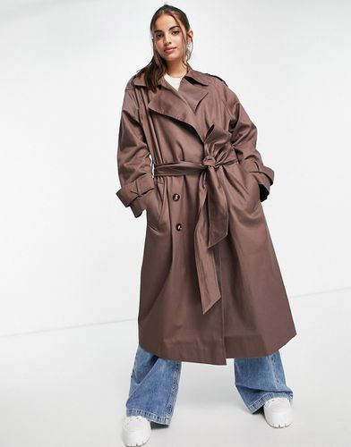 Trench-coat oversize - foncé - Asos Design - Modalova