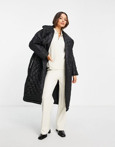 Trench-coat matelassé avec ceinture - - BLACK - Asos Design - Modalova