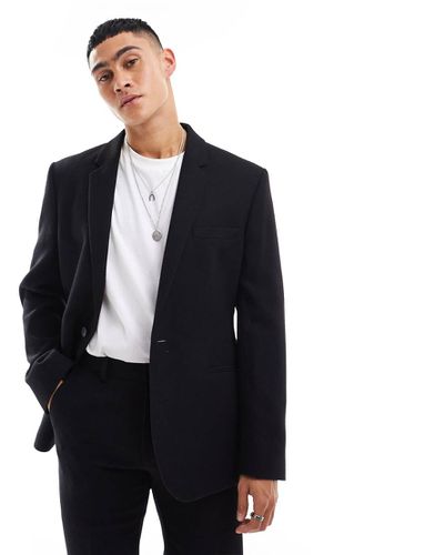 Veste de costume ajustée en sergé de laine mélangée - Asos Design - Modalova