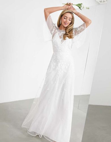 ASOS EDITION - Annie - Robe de mariée à manches évasées et fleurs brodées - Asos Design - Modalova