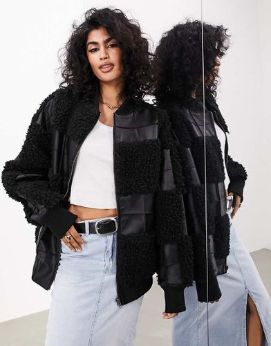 Bomber oversize en similicuir effet patchwork - Asos Edition - Modalova