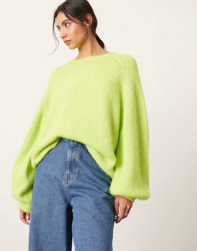 Pull oversize ras de cou en maille - Citron - Asos Edition - Modalova