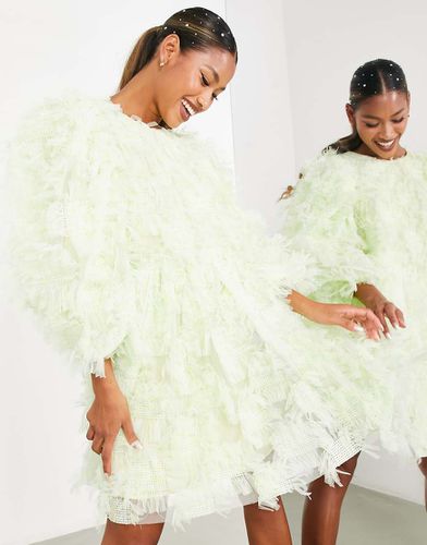 Robe courte en tulle texturé - Citron - Asos Edition - Modalova