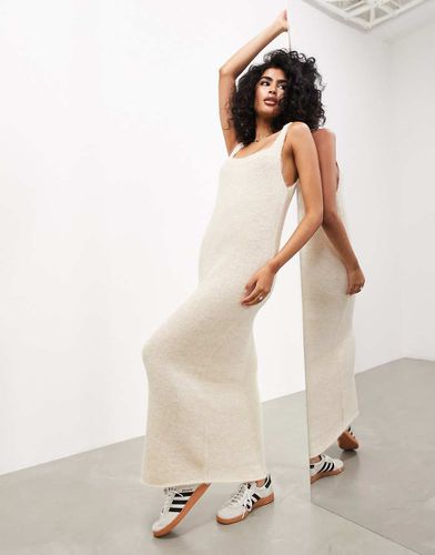 Robe longue sans manches en maille - Taupe - Asos Edition - Modalova