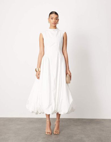 Robe mi-longue coupe boule à col montant et taille tombante - Asos Edition - Modalova