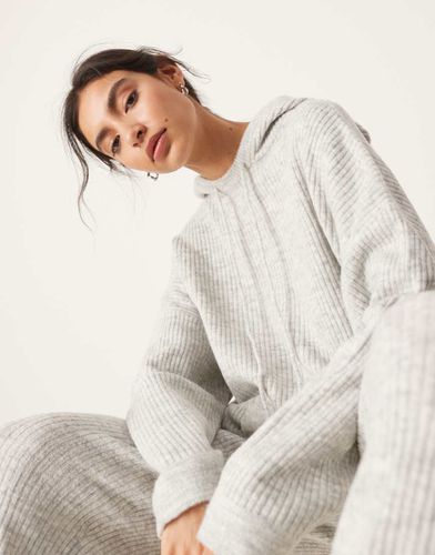 Sweat à capuche d'ensemble oversize en maille côtelée - glacé - Asos Edition - Modalova