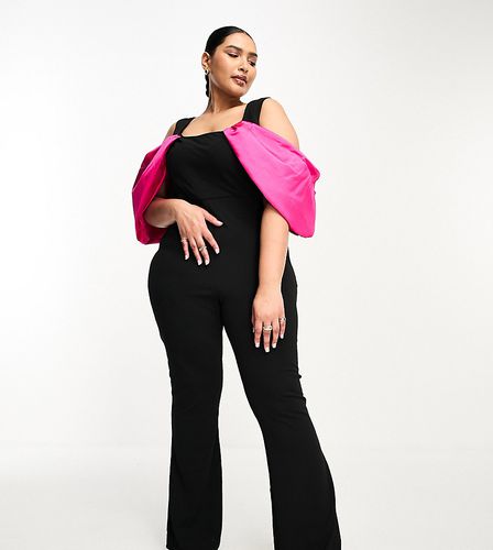 Curve - Combinaison évasée à manches contrastantes oversize - Asos Luxe - Modalova