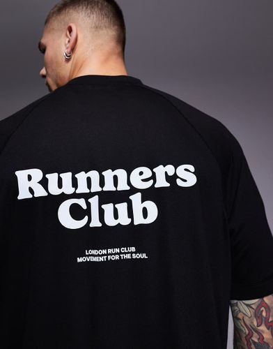 T-shirt de sport oversize à séchage rapide avec inscription Runners Club au dos - Asos 4505 - Modalova