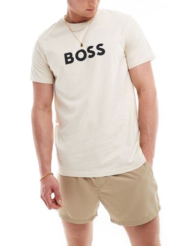 BOSS - T-shirt - Taupe-Blanc - Boss Bodywear - Modalova