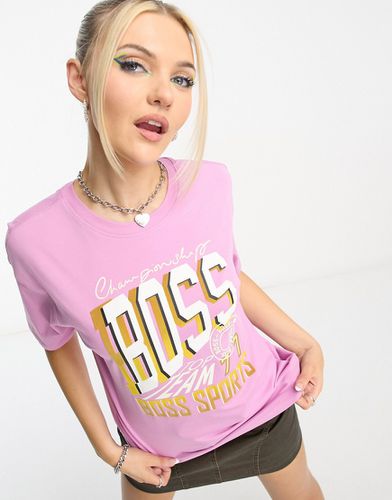 T-shirt oversize à logo universitaire - Boss Orange - Modalova
