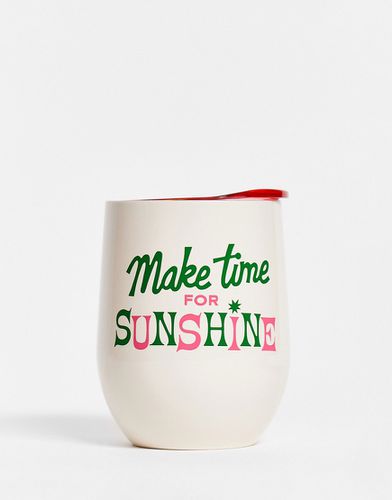Make time for sunshine - Mug en acier inoxydable avec couvercle - BAN DO - Modalova
