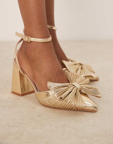 Sierra - Escarpins satins  talon avec naud - Be Mine - Modalova