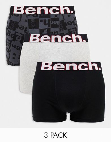 Seeko - Lot de 3 boxers à carreaux avec taille à logo - Bench - Modalova