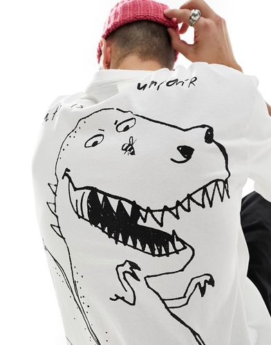 T-shirt à imprimé dinosaure au dos - Bershka - Modalova