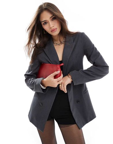 Blazer oversize à double boutonnage - Anthracite - Bershka - Modalova