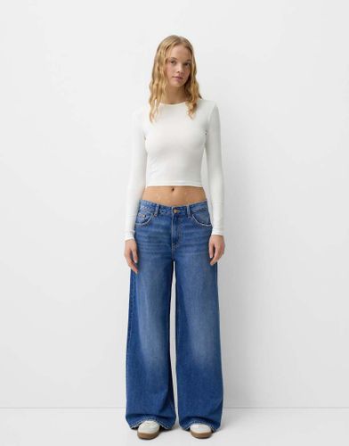Bershka - Jean large - Bleu denim - Bershka - Modalova